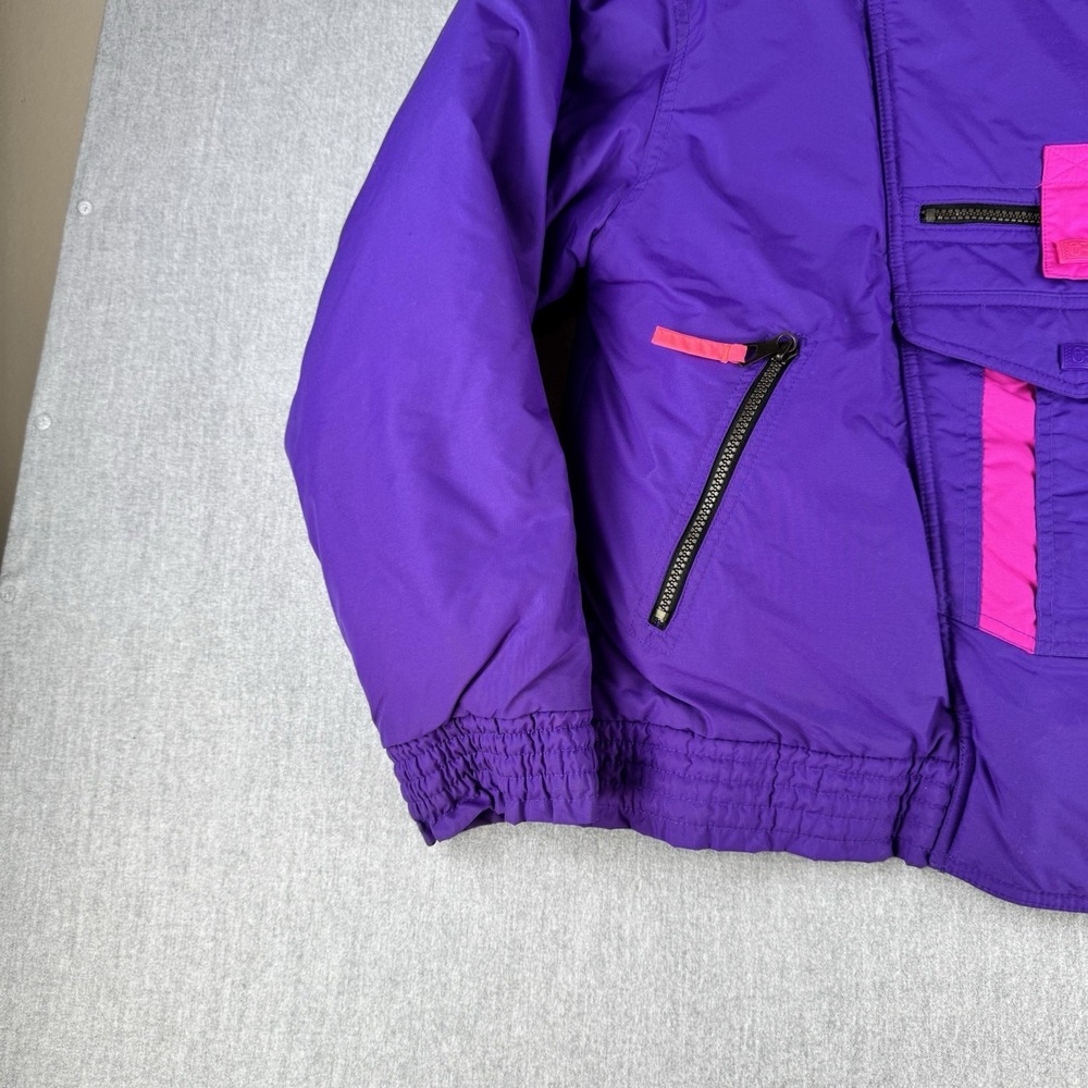 Vintage Helly Hansen Europa Ski Jacket Purple Pink Sz 12 Made Korea 90s - Picture 5 of 16